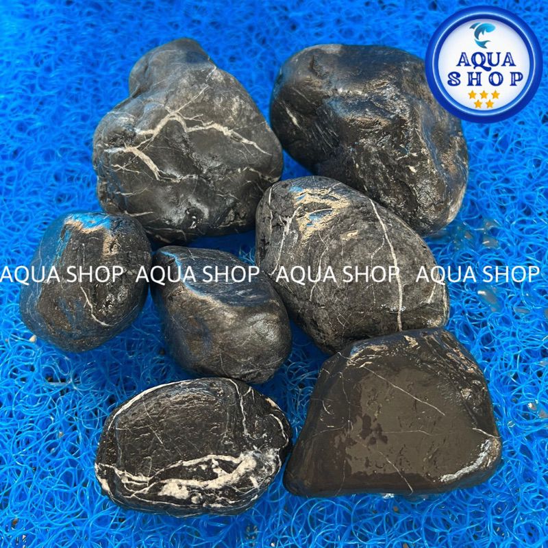 Sỏi Cuội Đen Vân Mây size 3-5cm; 5-7cm