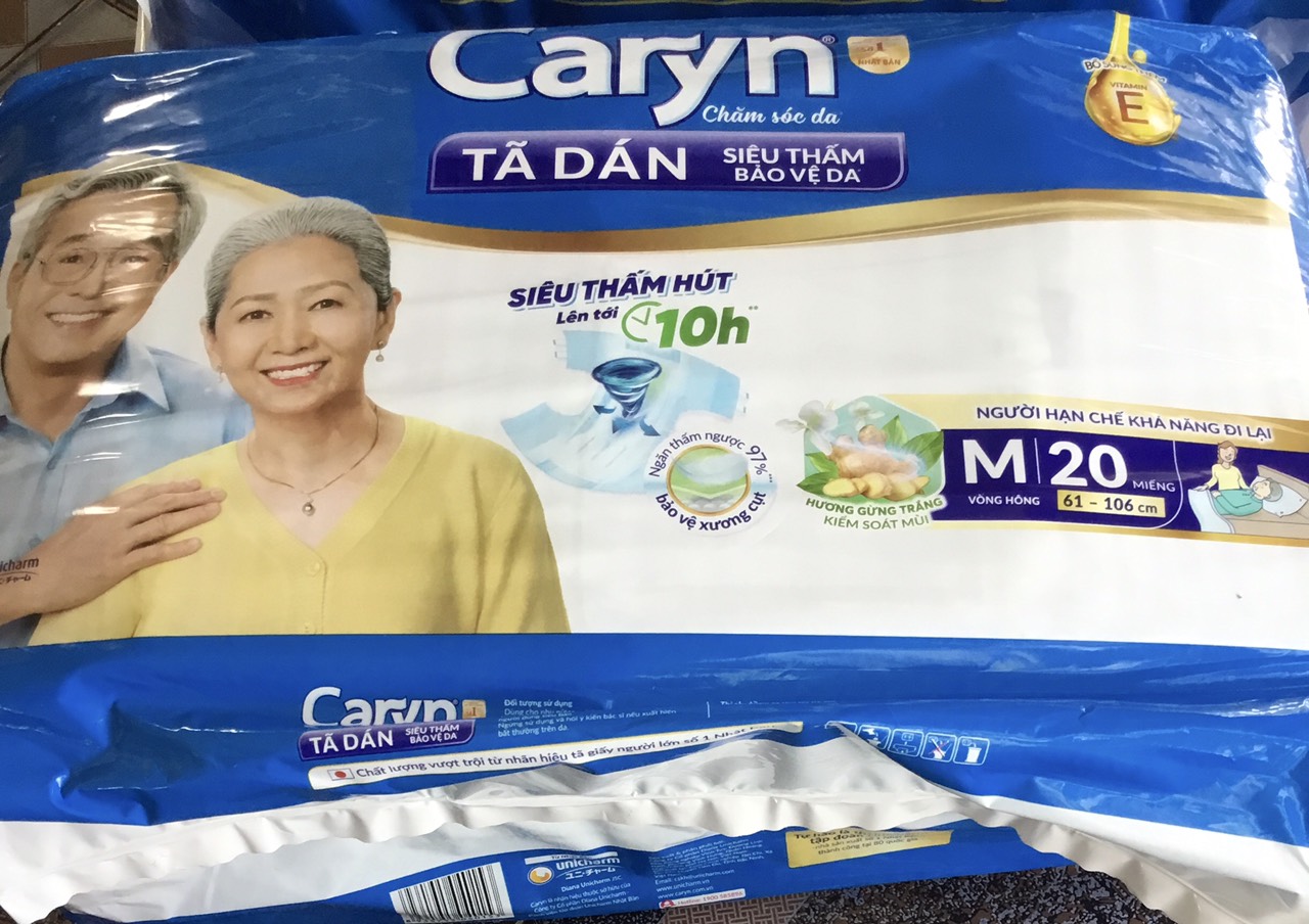 Tã dán Caryn M20 Siêu thấm Hút - Tã dán người già, người lớn tuổi Caryn