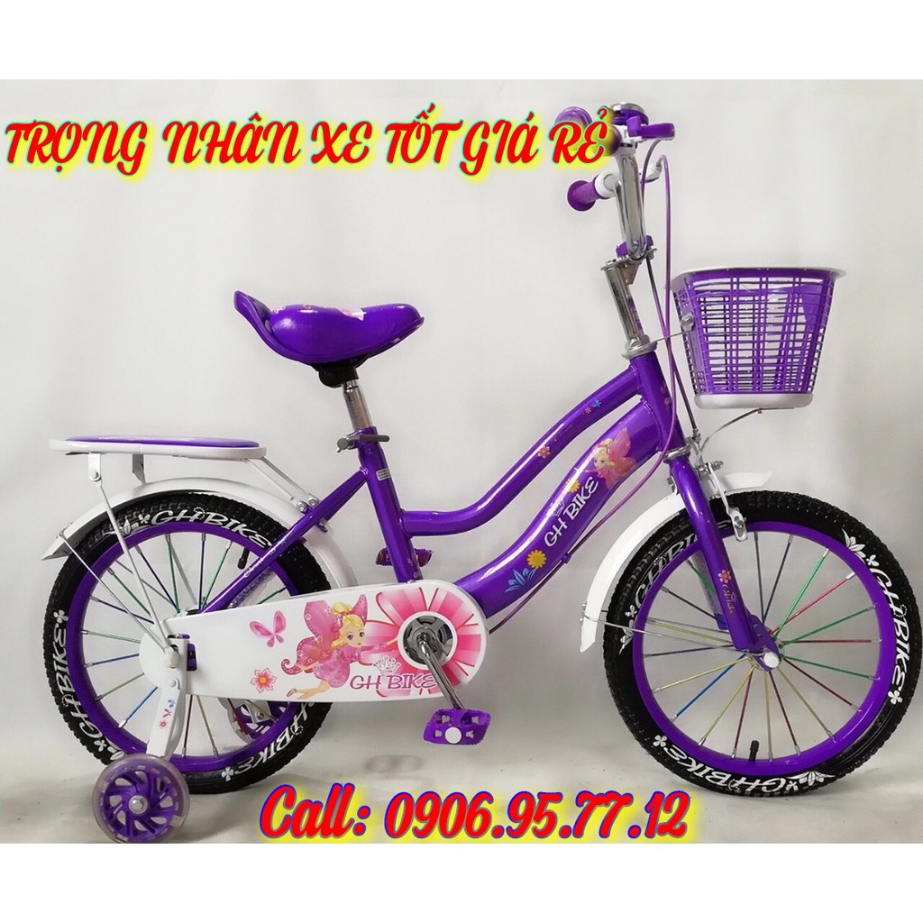 XE ĐẠP CHO BÉ GÁI 4 tuổi 8 tuổi