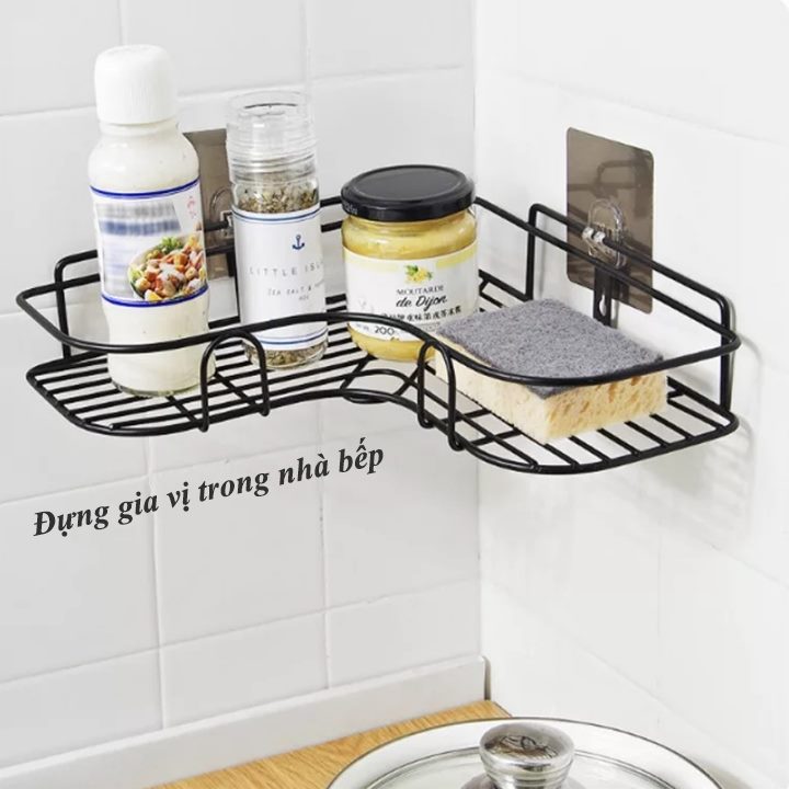 Kệ góc sắt dán tường đa năng