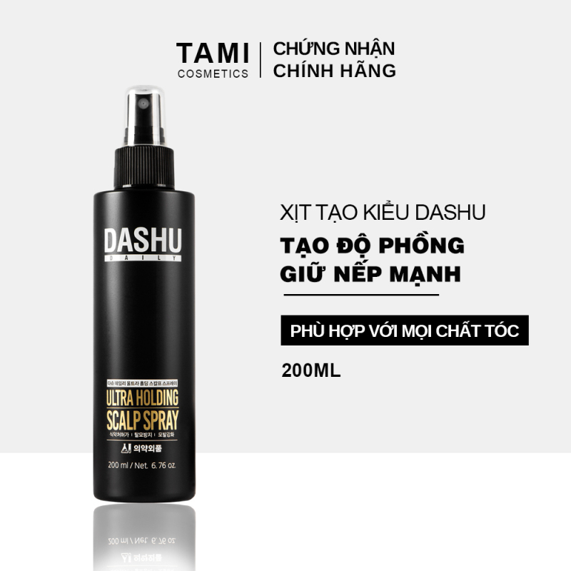 Keo xịt tạo kiểu tóc DASHU Daily Ultra Holding Scalp Spray 200ml xịt tóc giữ nếp lâu, không gây hư tổn tóc, dành cho cả nam và nữ keo xịt tóc TM-XT02 nhập khẩu