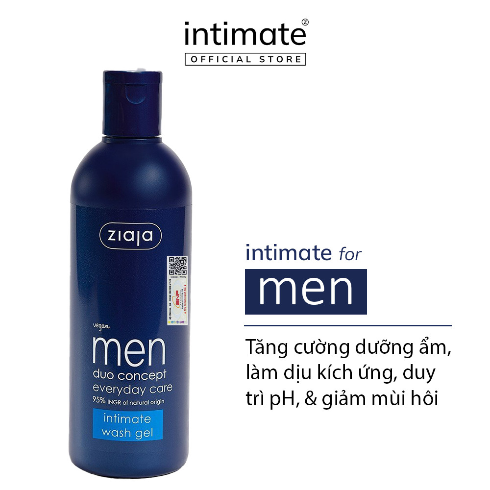 Dung Dịch Vệ Sinh Intimate Dành Cho Nam Giới Men Duo Concept Everyday Care ZIAJA Giúp Dưỡng Ẩm Duy Trì pH Giảm Mùi Hôi 300ml