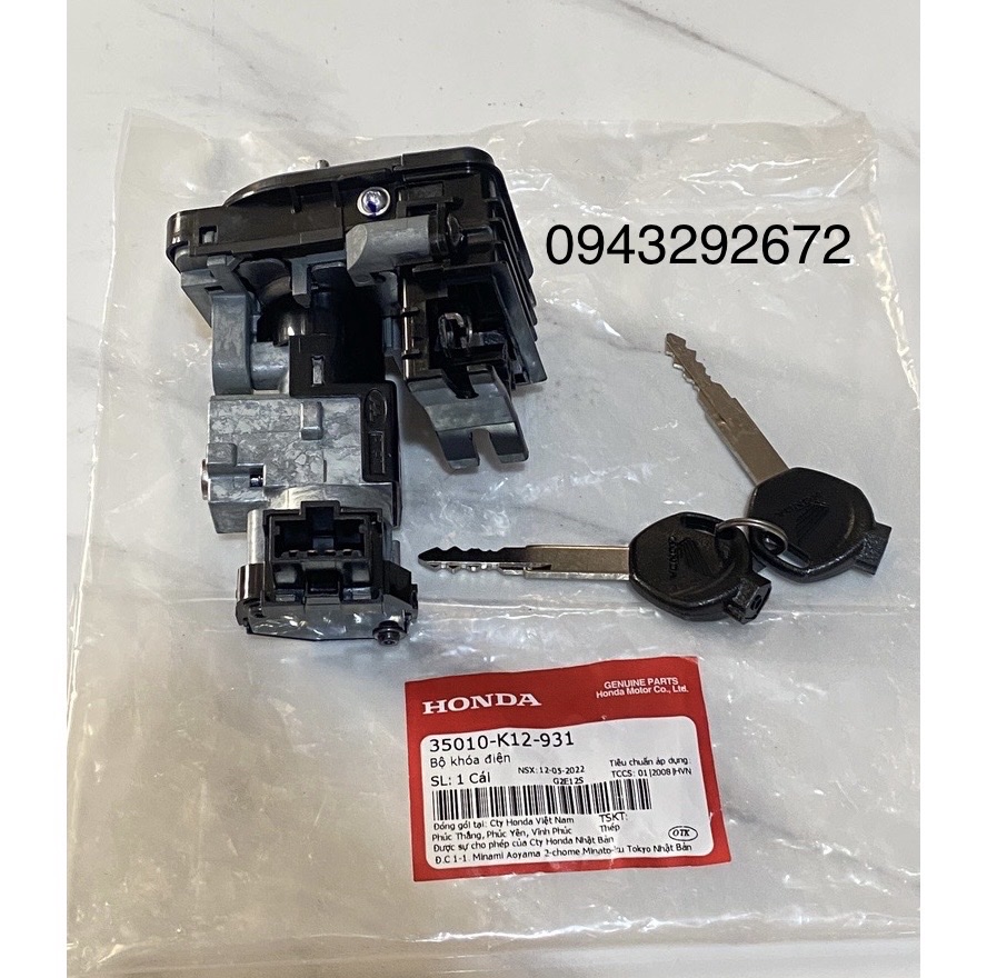Bộ Khóa Điện Lead 125 2015>2016 Mặt Đen Honda (35010K12931)