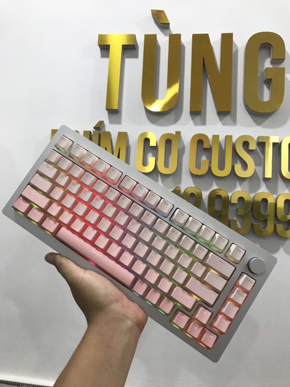 Bàn phím cơ M1W moongeek akko 3 chế độ kết nối đã full mod tại Tungcustom