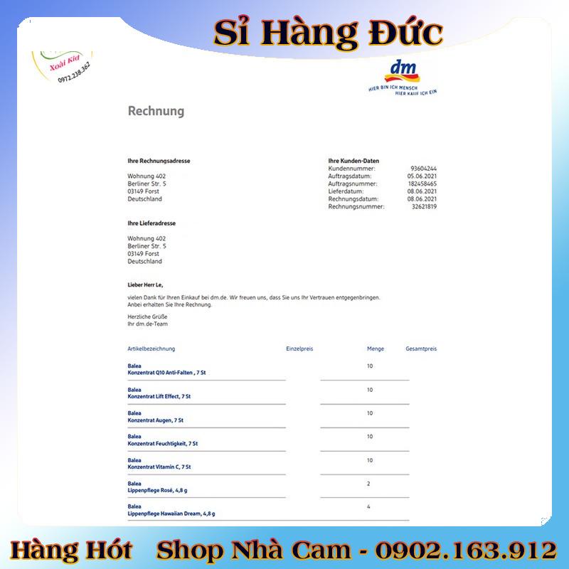 [auth] Viên nang dưỡng da Balea Đức [Hot]