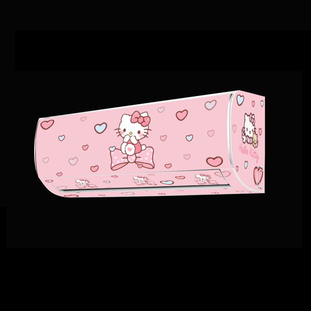 Decal dán máy lạnh full 4 mặt HELLO KITTY TT (HÔNG) - THUTHAODECOR