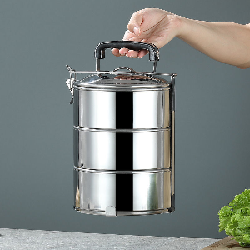Camen premium 12cm stainless steel 3-layer lunch box-3 tier lunch box.