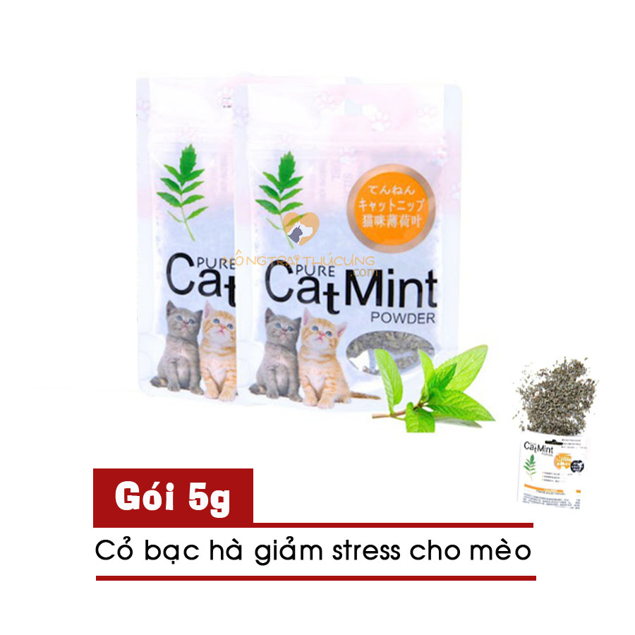 Cỏ Bạc Hà Cho Mèo - CATNIP - Gói 5g - Giúp mèo thư giãn, tiêu hóa tốt