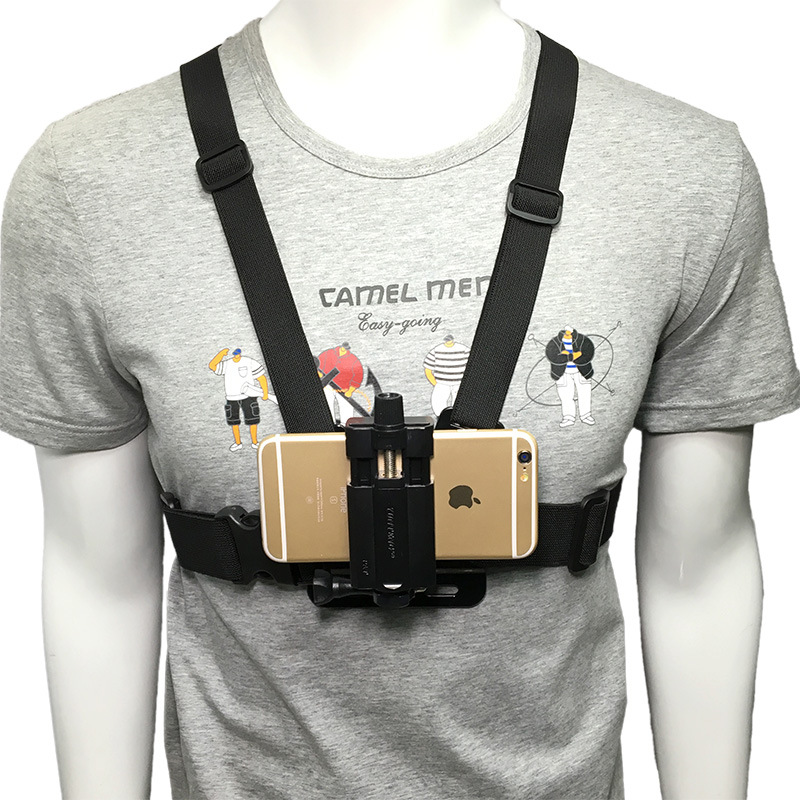 Dây đeo ngực cho điện thoại làm clip, camera hành trình (hình thật có video)