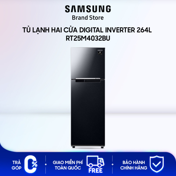 [TRẢ GÓP 0%] Tủ lạnh hai cửa Samsung Digital Inverter 264L (RT25M4032BU) chính hãng