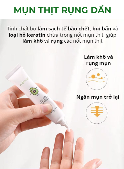 Kem  bơ giảm mụn thịt Yaquinuo nội địa Trung