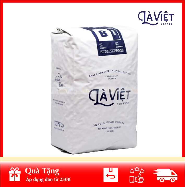 Cà phê nguyên hạt LÀ VIỆT BOLD - Arabica & Robusta 1000g