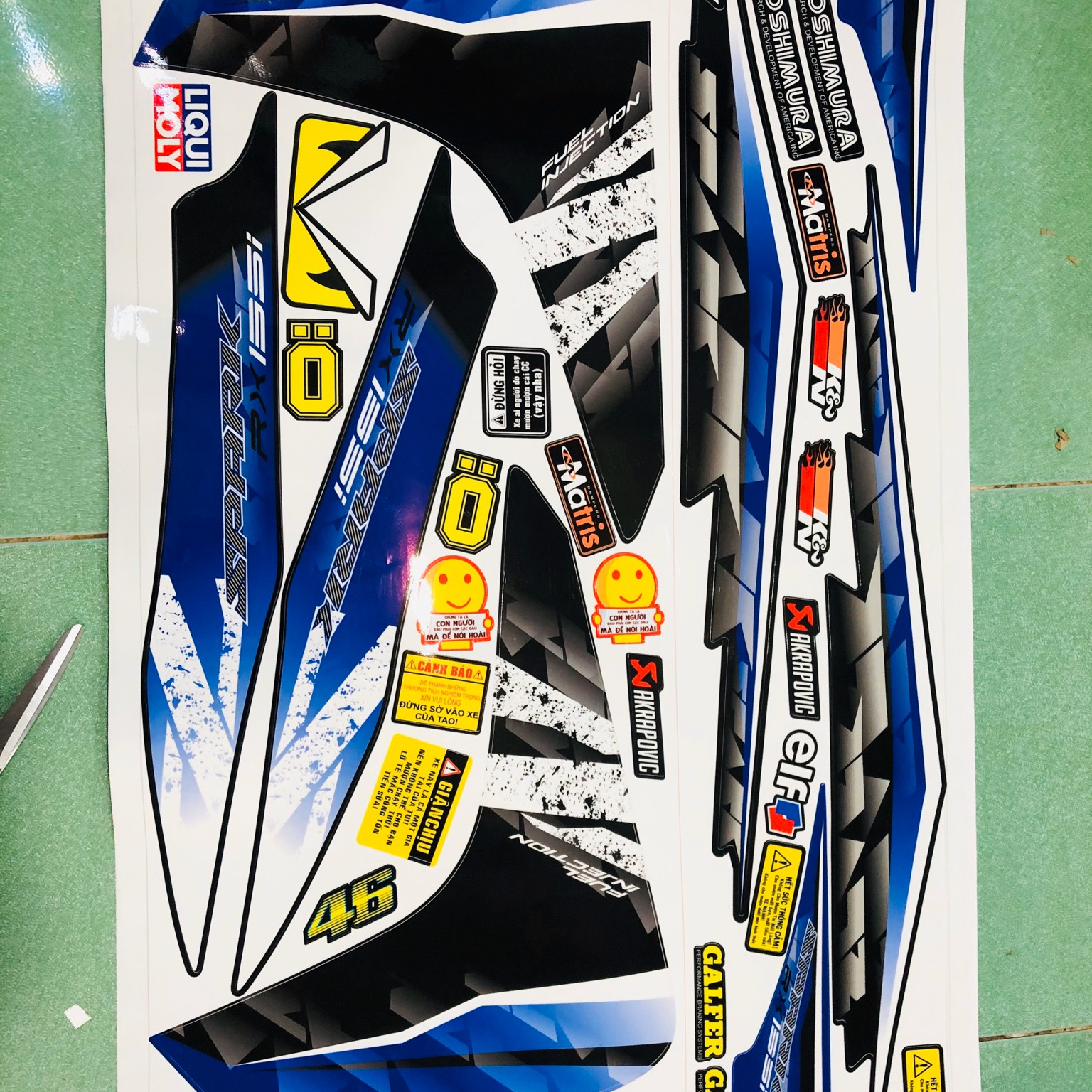 [HCM][ QUÍ KHÁCH VUI LÒNG MANG TEM RA TIỆM CHO THỢ DÁN] TEM RỜI dán xe ex 2010 chữ Spark xanh đen