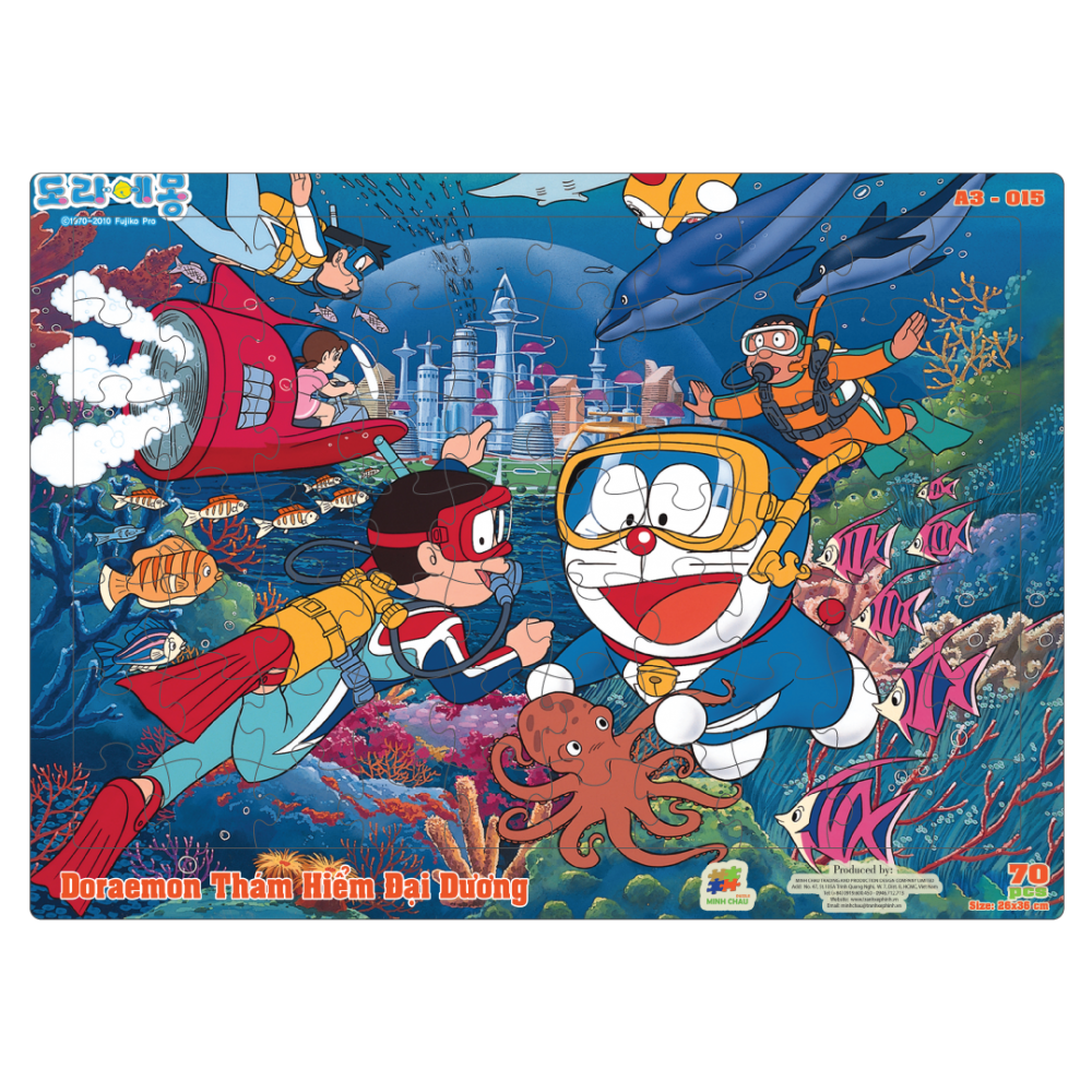 Bộ tranh xếp hình 70 mảnh DORAEMON THÁM HIỂM ĐẠI DƯƠNG