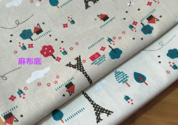 [HCM]VẢI BỐ/VẢI CANVAS HỌA TIẾT THÁP EFFEL