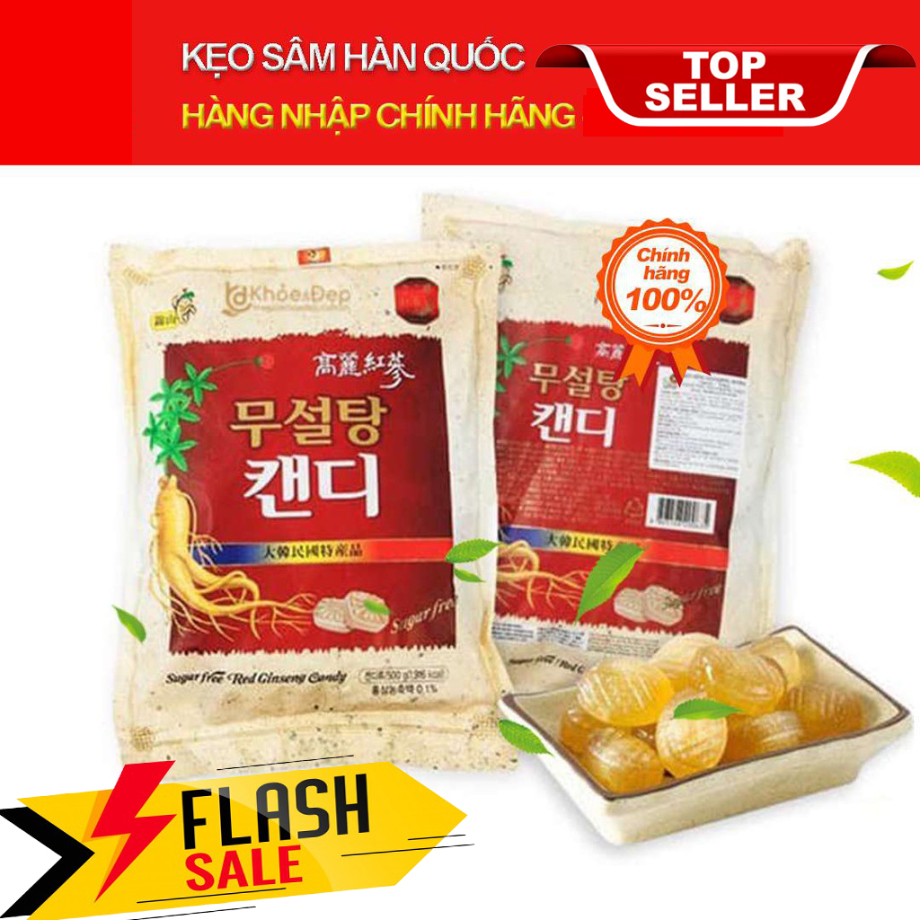 kẹo Sâm Không Đường trắng Hàn Quốc [ COMBO 2 BỊCH LỚN ]  - BINZINSON