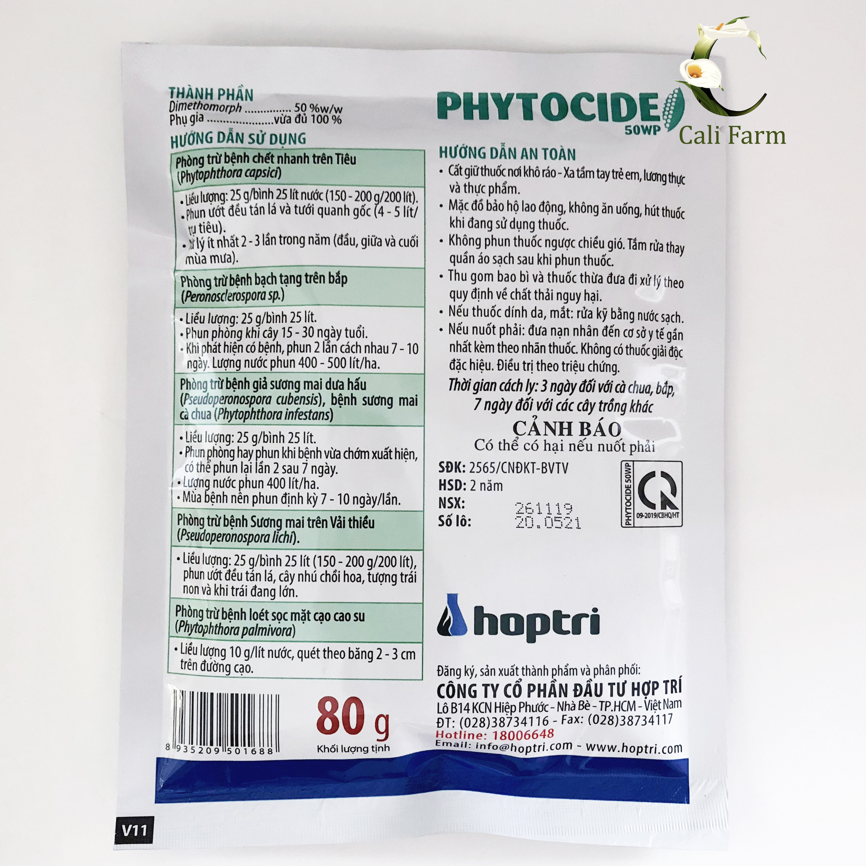 Chế phẩm trừ bệnh Phytocide 50WP 80g