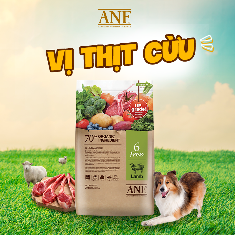 Thức ăn chó ANF 6 FREE + (BAO NGUYÊN SEAL 1,6kg) nhập khẩu chính hãng