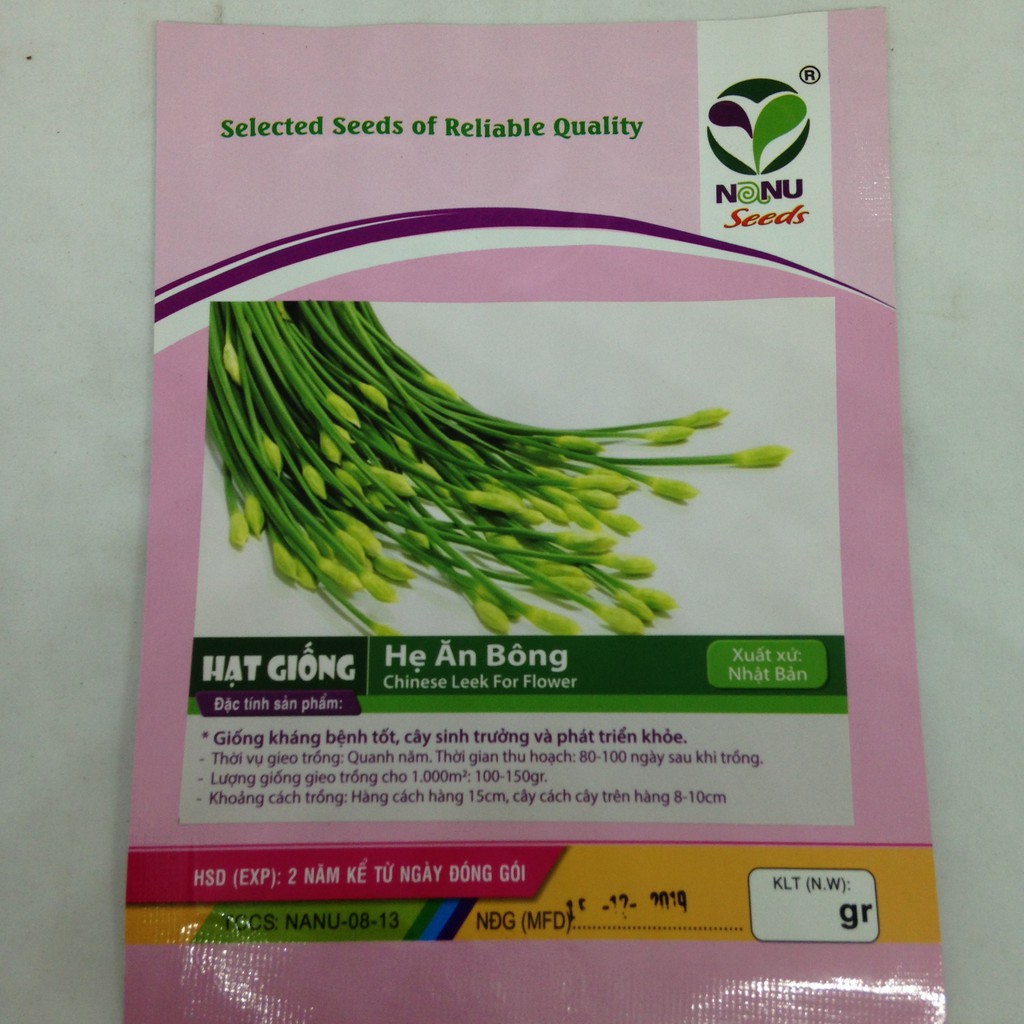 [HCM][Rau Củ Quả] - Gói 1g hạt giống hẹ ăn bông