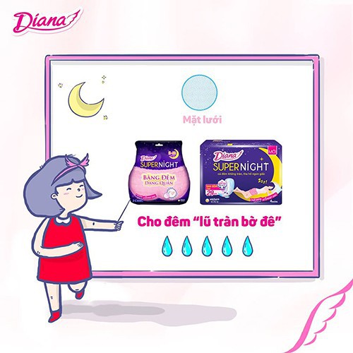 Lốc 6 Gói BVS Diana siêu mỏng cánh