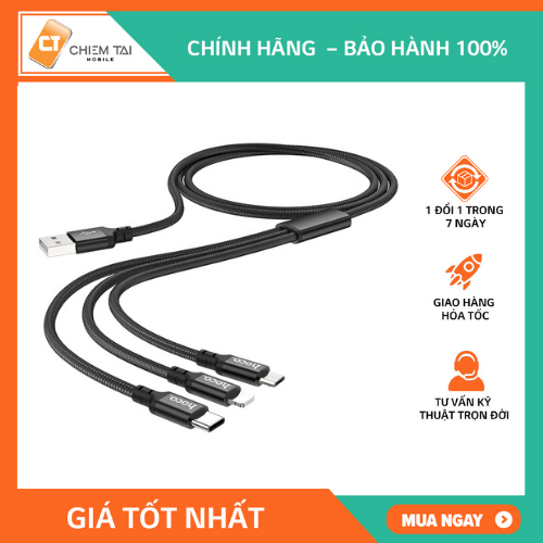 Cáp sạc 3 in 1 hoco x14