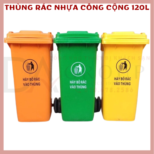 [HỎA TỐC HCM ] THÙNG RÁC NHỰA HDPE 120L SIÊU BỀN