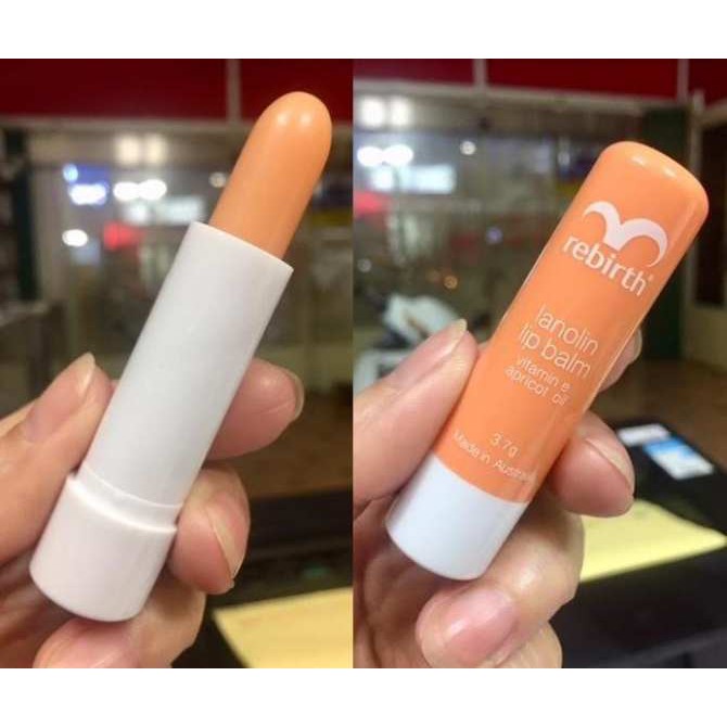 Son dưỡng môi cừu Rebirth lanolin lip balm 4g
