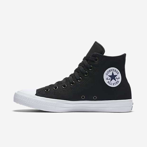 Giày Converse Chuck 2 Đen Cổ Cao Nam Nữ