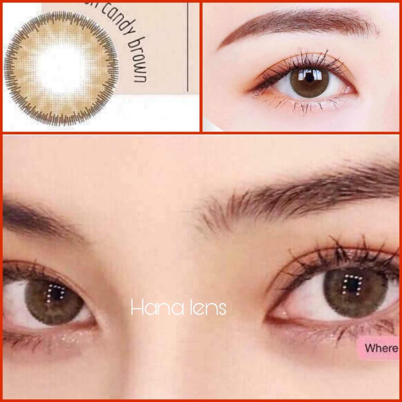 Lens Nâu tây tự nhiên giãn nhỏ sử dụng 12 tháng có (có cả cận và không độ) khách được chọn mẫu - Hana lens