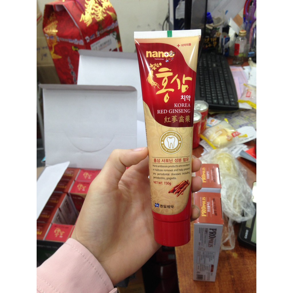 Combo 5 Tuýp Kem Đánh Răng Hồng Sâm Nano Hàn Quốc 150g