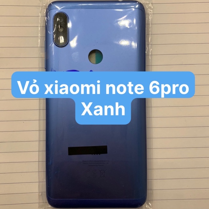 Bộ Vỏ Xiaomi Note 6 Pro (gồm lưng,sườn,phím ,kính camera)