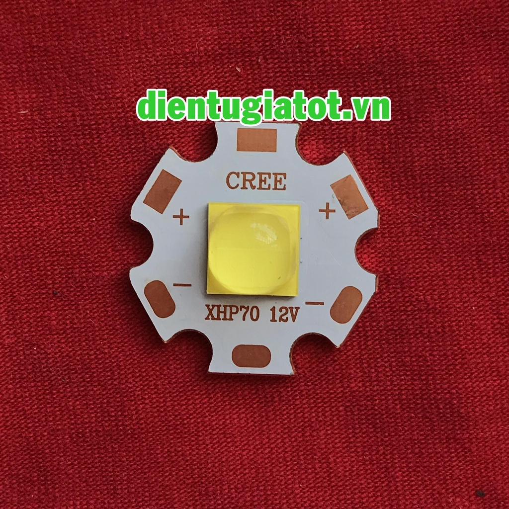 Led Cree XHP70 -2 điện áp 6/12V 30W đế đồng