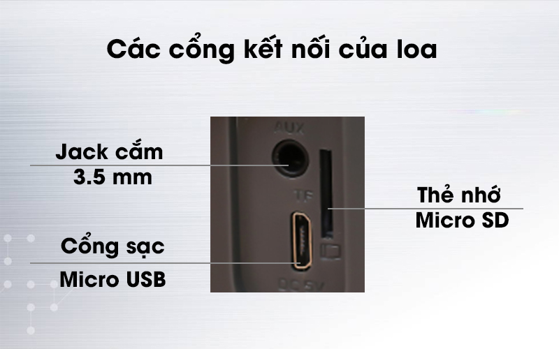 Loa Bluetooth Mozard Y550 Xám ( 5W )