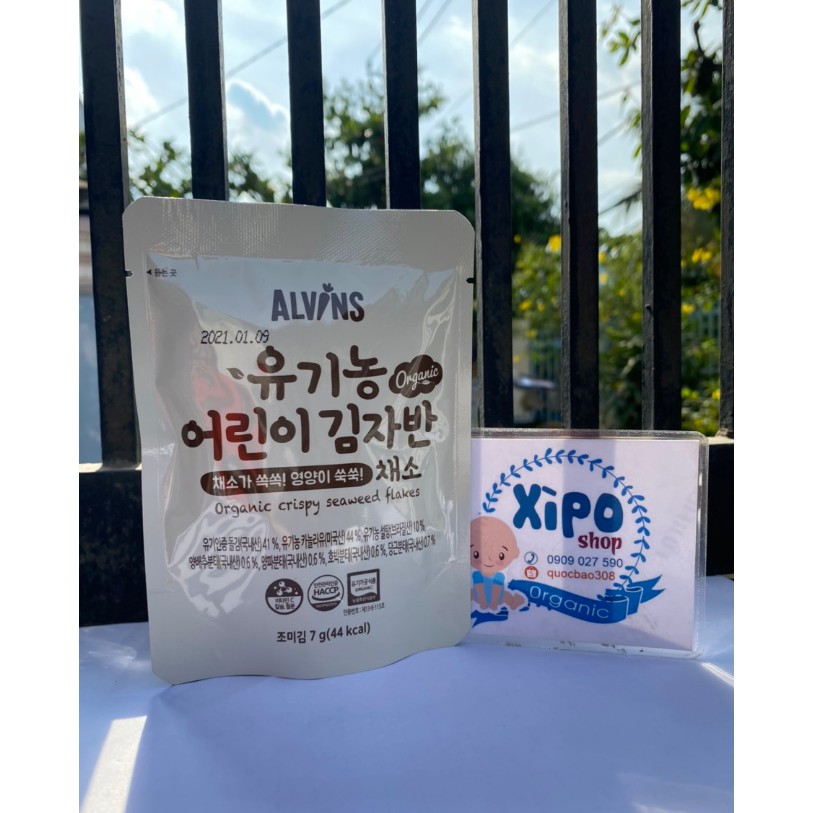 Rong biển rắc cơm hữu cơ Alvins Hàn Quốc