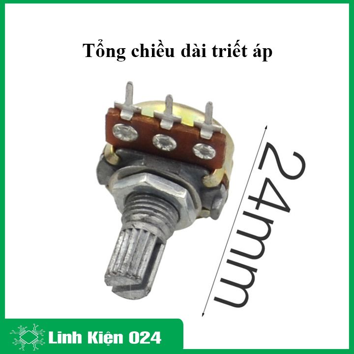 Chiết áp đơn 50K, biến trở volume B50K 3 chân