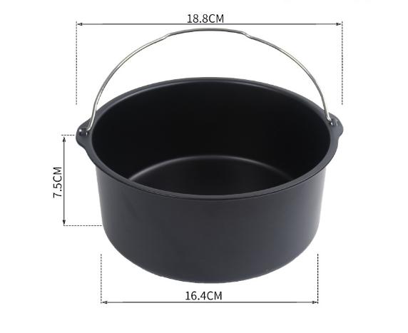 Khuôn nhôm tròn đáy liền chống dính có tay cầm 7inch 18cm