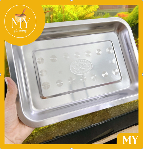 Khay inox chữ nhật -Khay - mâm inox chữ nhật sâu đủ size