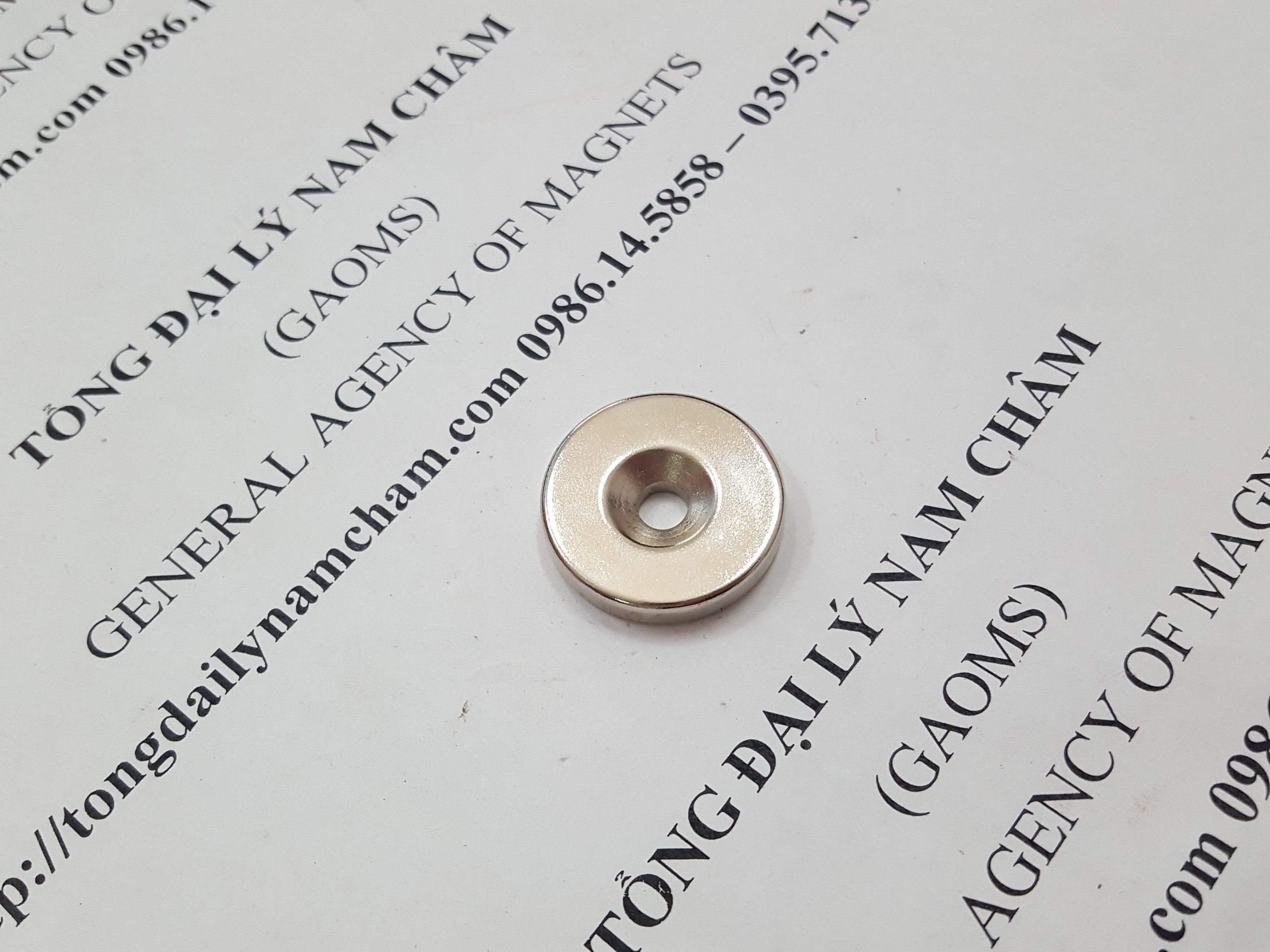 5 viên nam châm bắt vít 25x5 lỗ 5mm
