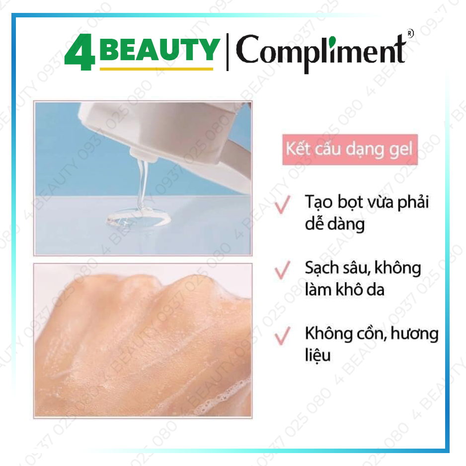 Sữa rửa mặt Compliment No Problem giảm viêm, ngừa mụn - 200ml