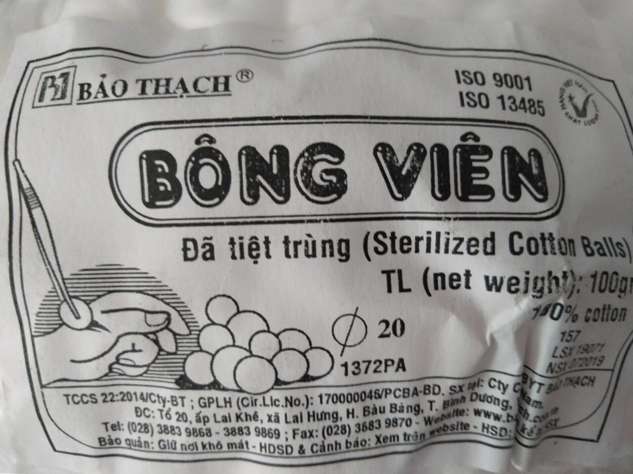 Bông Gòn Viên 100G Cho Spa