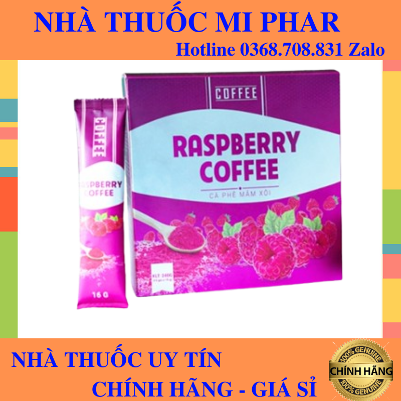 Cà phê giảm cân Mâm Xôi Raspberry Coffee - Hộp 15 gói