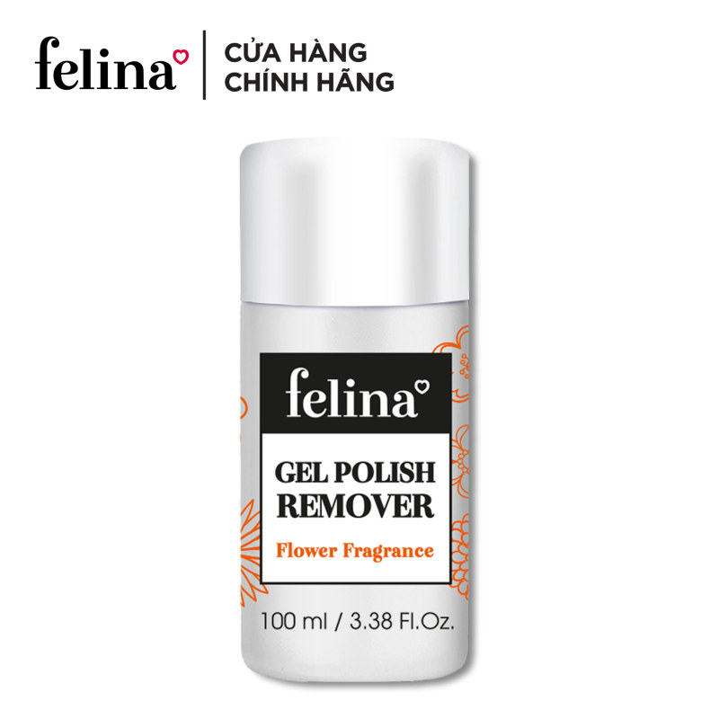 Nước tháo gel cao cấp Felina 100ml, dưỡng chất Keratin rất giàu vitamin A,C,E giúp nuôi dưỡng móng luôn chắc khỏe, sáng bóng, không aceton, hương thơm dịu nhẹ