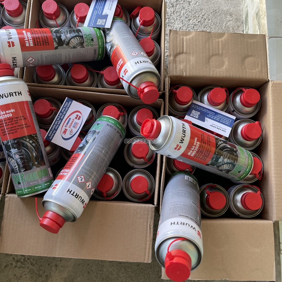 Chai xịt mỡ bò nước HHS 2000 Adhesive Lubricant Wurth 500ml