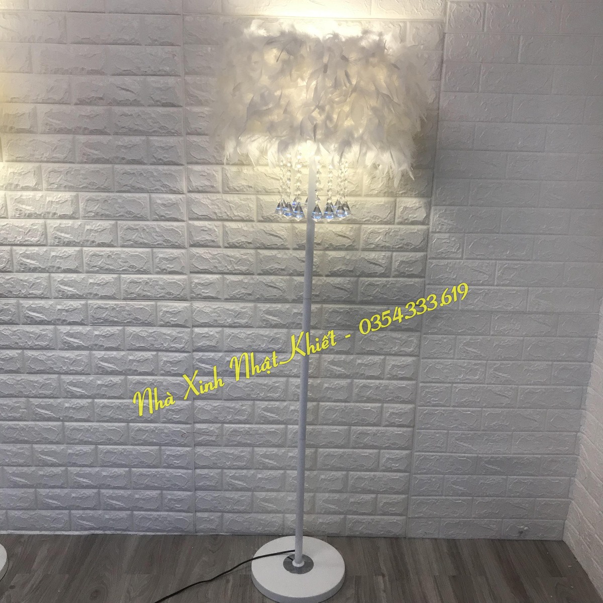 Đèn cây lông vũ, đèn trang trí đèn ngủ đủ màu