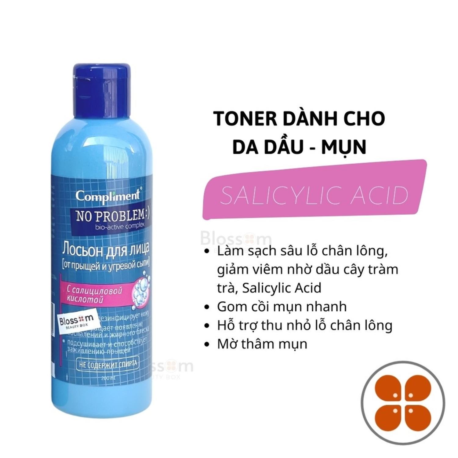 ɡel Rửa Mặt & Toner Giảm Mụn Compliment No Problem 200ml