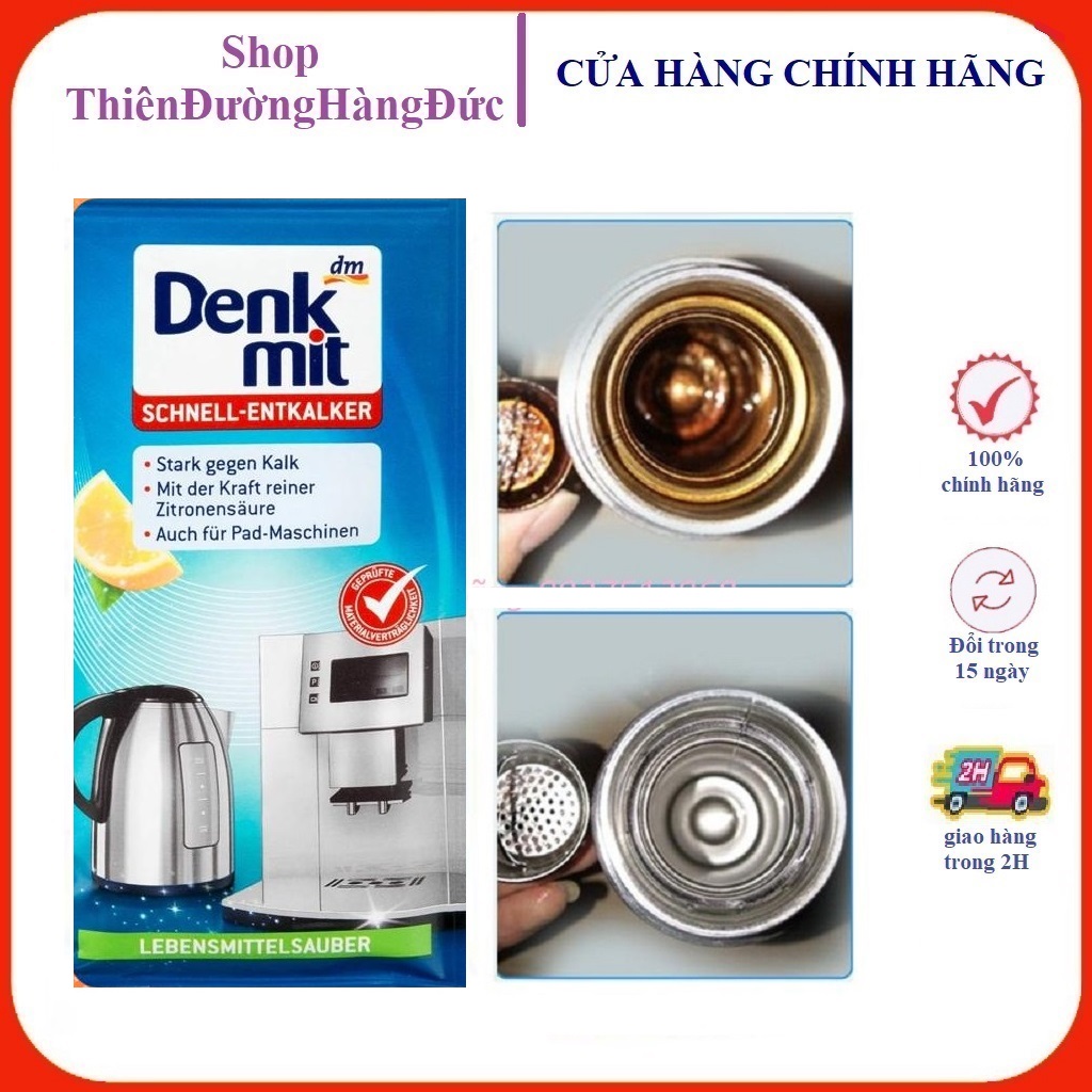 [FREESHIP MAX] [Nhập RS0822 giảm 30k cho đơn 99k]Bột Rửa Ấm Siêu Tốc Denkmit Tẩy Cặn Bình Denkmit Bột tẩy cặn ấm siêu tốc máy pha cà phê Denkmit [thienduonghangduc]
