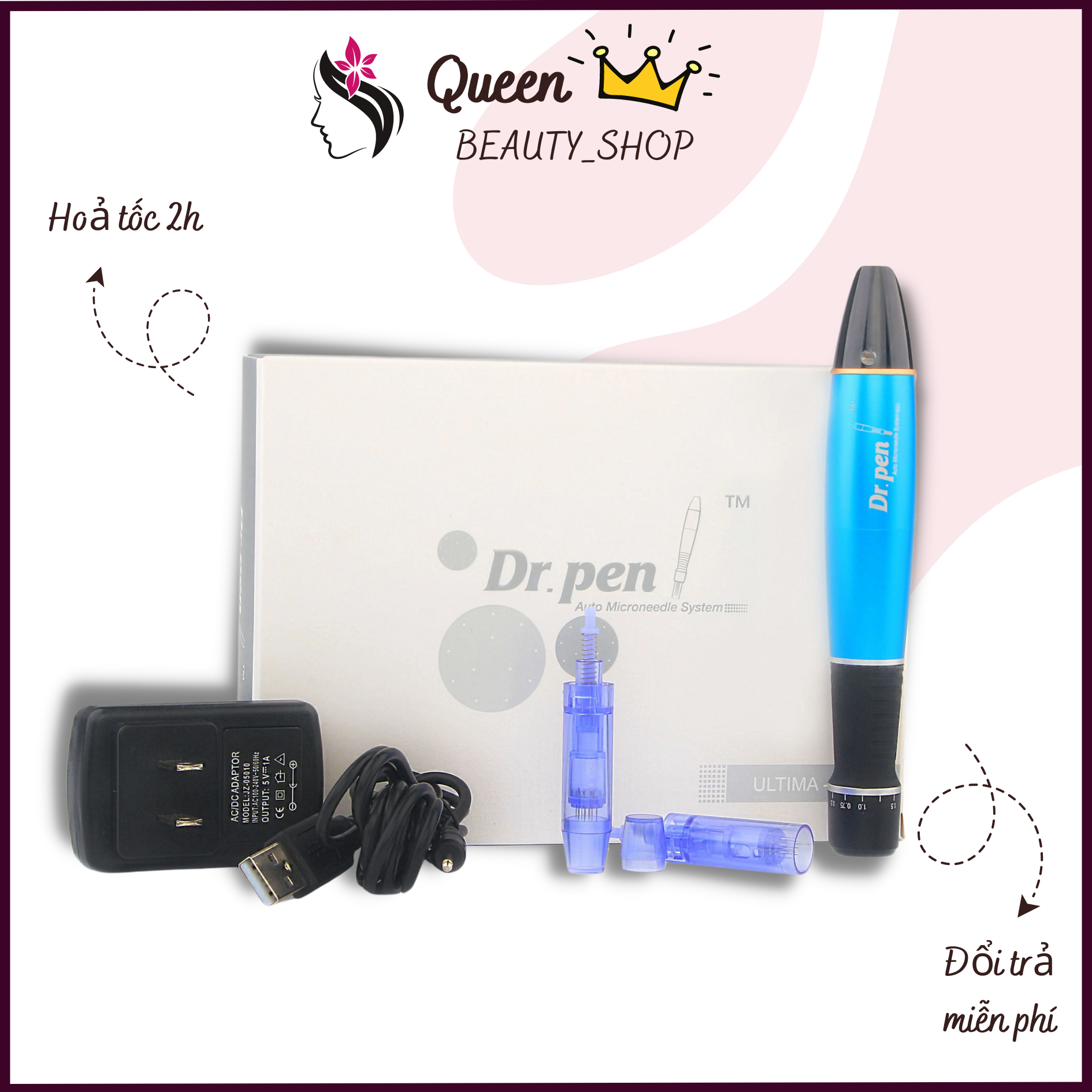 Máy phi kim Dr.Pen tích điện | Bút phi kim cấy tảo, cấy phấn Dr.Pen