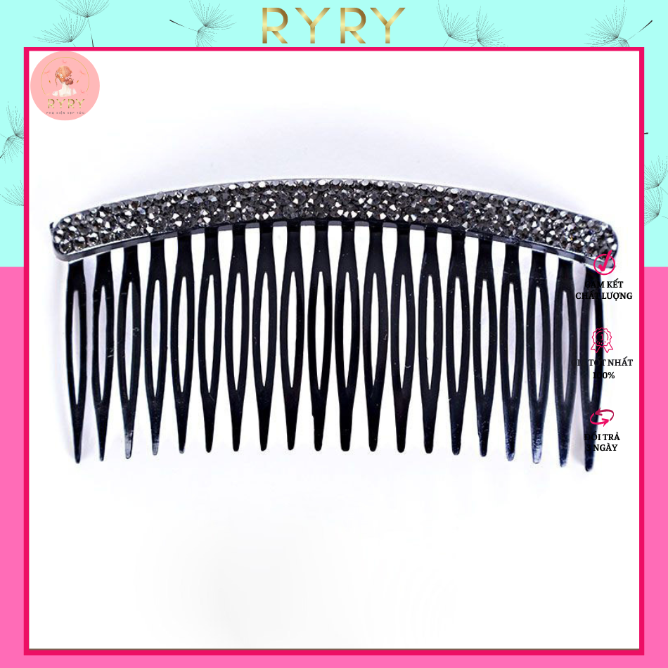 Lược cài tóc đính đá loại 11cm thời trang cho nữ