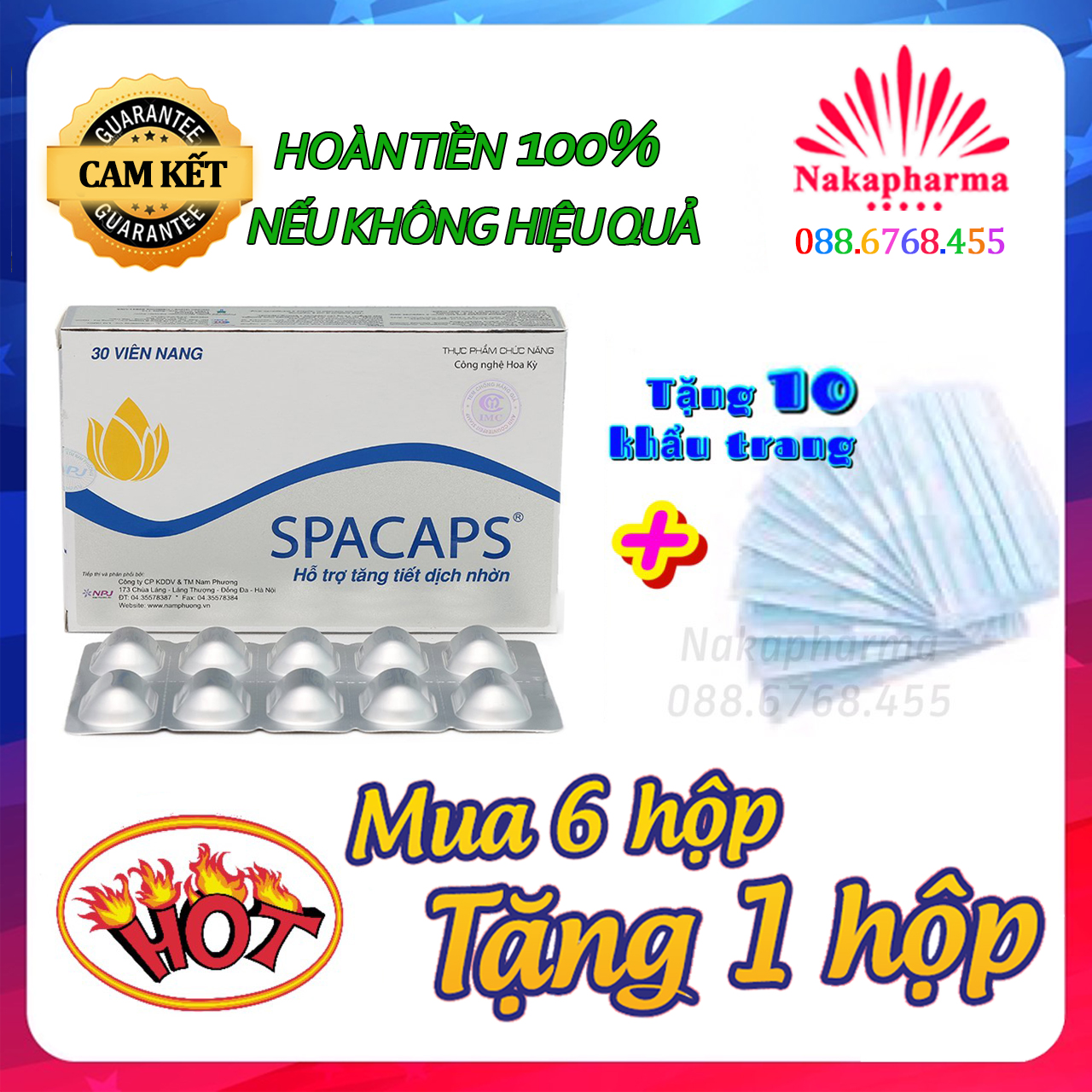 ✅ SPACAPS – Giúp giảm khô hạn ở phụ nữ, tăng tiết dịch nhờn, ngừa lão hóa, tăng cường nội tiết tố nữ