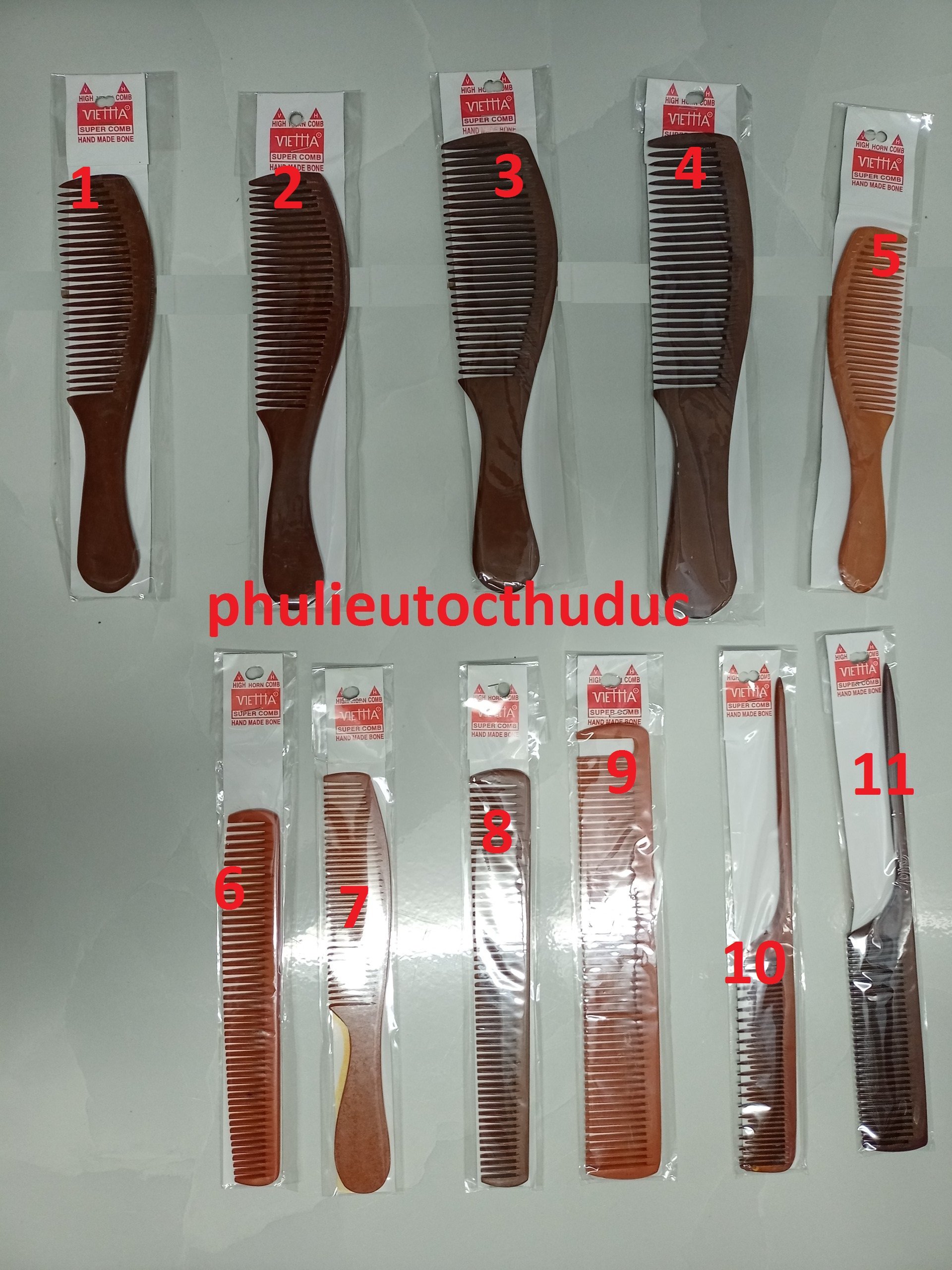 Lược cắt tóc Viettta có 11 kiểu khác nhau - phụ liệu tóc Thủ Đức - phulieutocthuduc